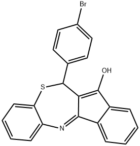 6-(4-bromophenyl)-6H-indeno[2,1-c][1,5]benzothiazepin-7-ol Struktur