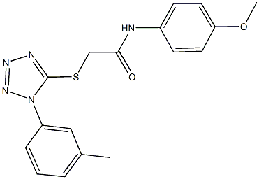 N-(4-methoxyphenyl)-2-{[1-(3-methylphenyl)-1H-tetraazol-5-yl]sulfanyl}acetamide Struktur