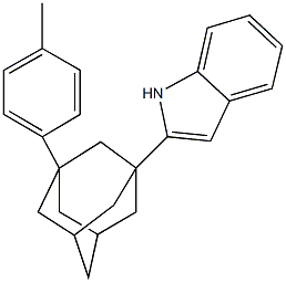 2-[3-(4-methylphenyl)-1-adamantyl]-1H-indole Struktur