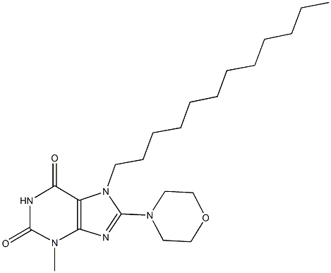 7-dodecyl-3-methyl-8-(4-morpholinyl)-3,7-dihydro-1H-purine-2,6-dione Struktur