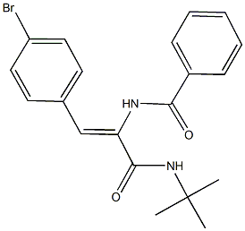 N-{2-(4-bromophenyl)-1-[(tert-butylamino)carbonyl]vinyl}benzamide Struktur