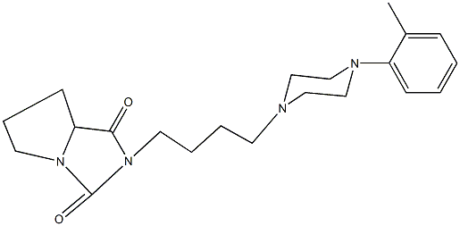 2-{4-[4-(2-methylphenyl)-1-piperazinyl]butyl}tetrahydro-1H-pyrrolo[1,2-c]imidazole-1,3(2H)-dione Struktur