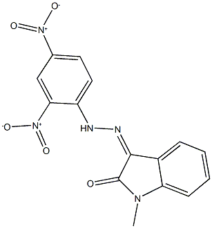 1-methyl-1H-indole-2,3-dione 3-({2,4-bisnitrophenyl}hydrazone) Struktur