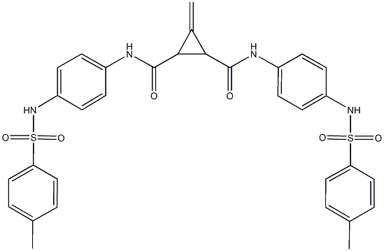 3-methylene-N~1~,N~2~-bis(4-{[(4-methylphenyl)sulfonyl]amino}phenyl)-1,2-cyclopropanedicarboxamide Struktur