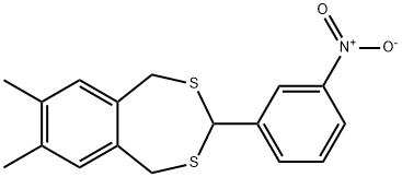 7,8-dimethyl-3-(3-nitrophenyl)-1,5-dihydro-2,4-benzodithiepine Struktur