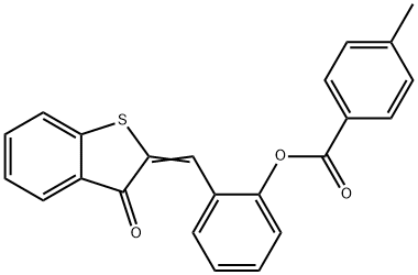 2-[(3-oxo-1-benzothien-2(3H)-ylidene)methyl]phenyl 4-methylbenzoate Struktur