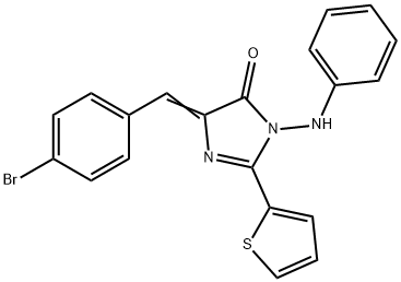 3-anilino-5-(4-bromobenzylidene)-2-(2-thienyl)-3,5-dihydro-4H-imidazol-4-one Struktur