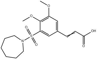 3-[3-(1-azepanylsulfonyl)-4,5-dimethoxyphenyl]acrylic acid Struktur