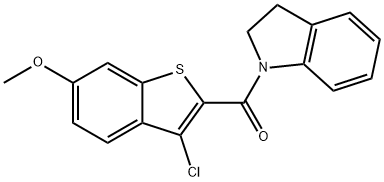 1-[(3-chloro-6-methoxy-1-benzothien-2-yl)carbonyl]indoline Struktur