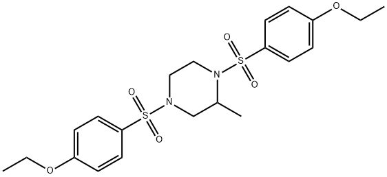 1,4-bis[(4-ethoxyphenyl)sulfonyl]-2-methylpiperazine Struktur