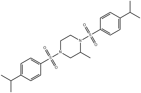 1,4-bis[(4-isopropylphenyl)sulfonyl]-2-methylpiperazine Struktur