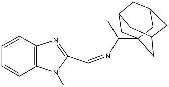 N-[1-(1-adamantyl)ethyl]-N-[(1-methyl-1H-benzimidazol-2-yl)methylene]amine Struktur