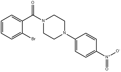 1-[(2-bromophenyl)carbonyl]-4-{4-nitrophenyl}piperazine Struktur