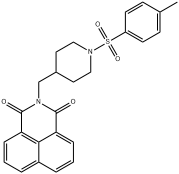 2-({1-[(4-methylphenyl)sulfonyl]-4-piperidinyl}methyl)-1H-benzo[de]isoquinoline-1,3(2H)-dione Struktur