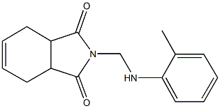 2-{[(2-methylphenyl)amino]methyl}-3a,4,7,7a-tetrahydro-1H-isoindole-1,3(2H)-dione Struktur