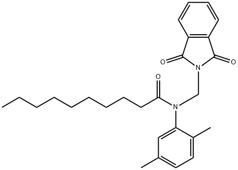 N-(2,5-dimethylphenyl)-N-[(1,3-dioxo-1,3-dihydro-2H-isoindol-2-yl)methyl]decanamide Struktur