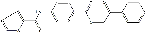 2-oxo-2-phenylethyl 4-[(thien-2-ylcarbonyl)amino]benzoate Struktur