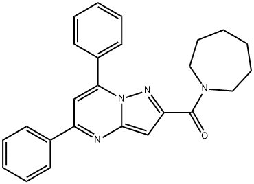 2-(1-azepanylcarbonyl)-5,7-diphenylpyrazolo[1,5-a]pyrimidine Struktur