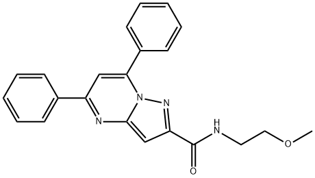 N-(2-methoxyethyl)-5,7-diphenylpyrazolo[1,5-a]pyrimidine-2-carboxamide Struktur