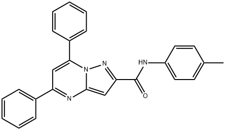 N-(4-methylphenyl)-5,7-diphenylpyrazolo[1,5-a]pyrimidine-2-carboxamide Struktur