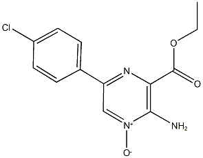 ethyl 3-amino-6-(4-chlorophenyl)pyrazine-2-carboxylate 4-oxide Struktur