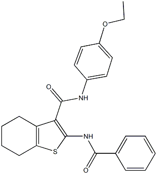 2-(benzoylamino)-N-(4-ethoxyphenyl)-4,5,6,7-tetrahydro-1-benzothiophene-3-carboxamide Struktur