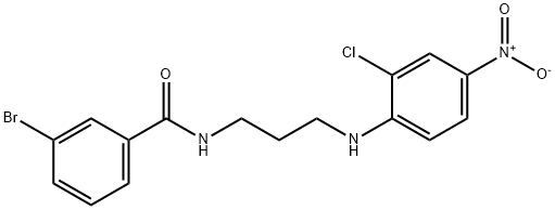 3-bromo-N-(3-{2-chloro-4-nitroanilino}propyl)benzamide Struktur