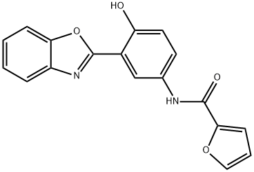 N-[3-(1,3-benzoxazol-2-yl)-4-hydroxyphenyl]-2-furamide Struktur