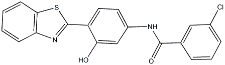 N-[4-(1,3-benzothiazol-2-yl)-3-hydroxyphenyl]-3-chlorobenzamide Struktur