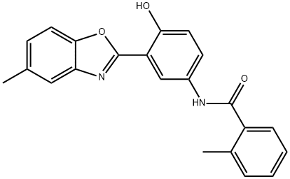 N-[4-hydroxy-3-(5-methyl-1,3-benzoxazol-2-yl)phenyl]-2-methylbenzamide Struktur