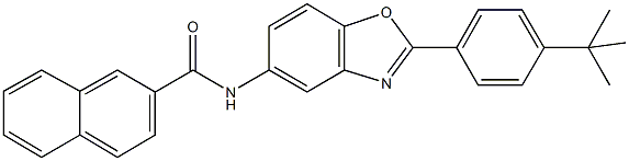 N-[2-(4-tert-butylphenyl)-1,3-benzoxazol-5-yl]-2-naphthamide Struktur