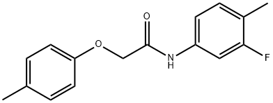 N-(3-fluoro-4-methylphenyl)-2-(4-methylphenoxy)acetamide Struktur