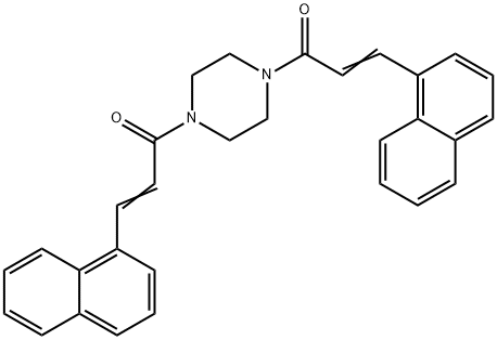 1,4-bis[3-(1-naphthyl)acryloyl]piperazine Struktur