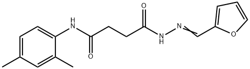 N-(2,4-dimethylphenyl)-4-[2-(2-furylmethylene)hydrazino]-4-oxobutanamide Struktur