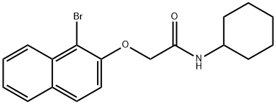 2-[(1-bromo-2-naphthyl)oxy]-N-cyclohexylacetamide Struktur