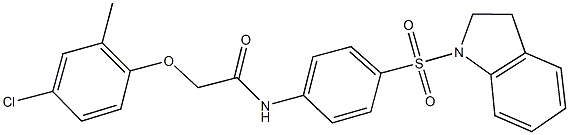 2-(4-chloro-2-methylphenoxy)-N-[4-(2,3-dihydro-1H-indol-1-ylsulfonyl)phenyl]acetamide Struktur