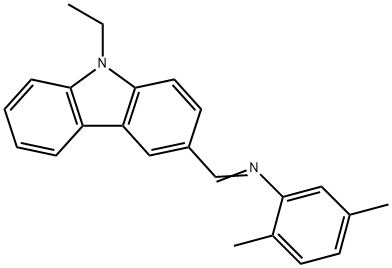 N-(2,5-dimethylphenyl)-N-[(9-ethyl-9H-carbazol-3-yl)methylene]amine Struktur