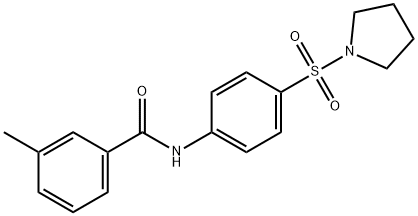 3-methyl-N-[4-(pyrrolidin-1-ylsulfonyl)phenyl]benzamide Struktur