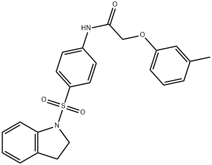 N-[4-(2,3-dihydro-1H-indol-1-ylsulfonyl)phenyl]-2-(3-methylphenoxy)acetamide Struktur