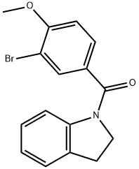 1-(3-bromo-4-methoxybenzoyl)indoline Struktur