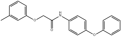 2-(3-methylphenoxy)-N-(4-phenoxyphenyl)acetamide Struktur