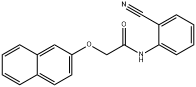 N-(2-cyanophenyl)-2-(2-naphthyloxy)acetamide Struktur