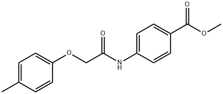 methyl 4-{[(4-methylphenoxy)acetyl]amino}benzoate Struktur