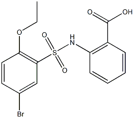 2-{[(5-bromo-2-ethoxyphenyl)sulfonyl]amino}benzoic acid Struktur