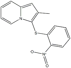 3-({2-nitrophenyl}sulfanyl)-2-methylindolizine Struktur