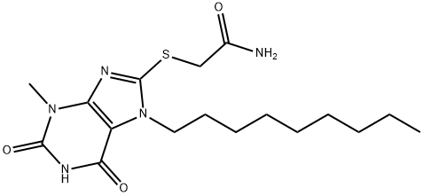 2-[(3-methyl-7-nonyl-2,6-dioxo-2,3,6,7-tetrahydro-1H-purin-8-yl)sulfanyl]acetamide Struktur