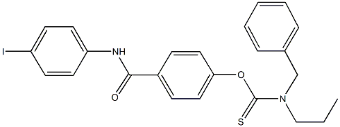 O-{4-[(4-iodoanilino)carbonyl]phenyl} benzyl(propyl)thiocarbamate Struktur