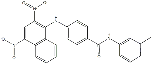 4-({2,4-bisnitro-1-naphthyl}amino)-N-(3-methylphenyl)benzamide Struktur