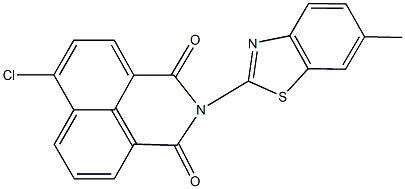 6-chloro-2-(6-methyl-1,3-benzothiazol-2-yl)-1H-benzo[de]isoquinoline-1,3(2H)-dione Struktur