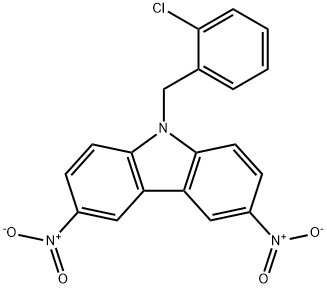 9-(2-chlorobenzyl)-3,6-bisnitro-9H-carbazole Struktur